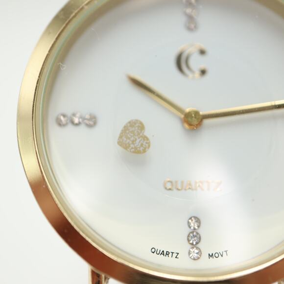 2x Charming Charlie Women's Watches Metal Mesh Faux Leather w New Battery - Picture 3 of 15